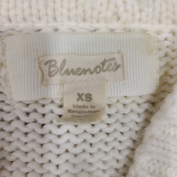 Bluenotes semi cowl neck white sweater (xs) - Picture 5 of 5